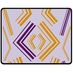 Abstract Geometric Design    Double Sided Fleece Blanket (medium)  by Eskimos