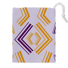 Abstract Geometric Design    Drawstring Pouch (4xl) by Eskimos