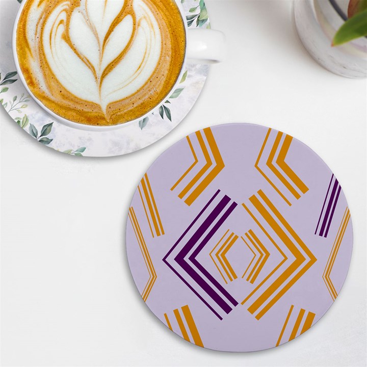 Abstract geometric design    UV Print Round Tile Coaster