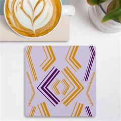 Abstract Geometric Design    Uv Print Square Tile Coaster  by Eskimos