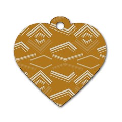 Abstract Geometric Design    Dog Tag Heart (two Sides) by Eskimos