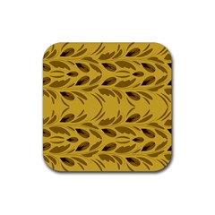 Folk Flowers Print Floral Pattern Ethnic Art Rubber Coaster (square) by Eskimos