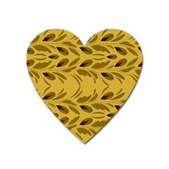 Folk Flowers Print Floral Pattern Ethnic Art Heart Magnet by Eskimos