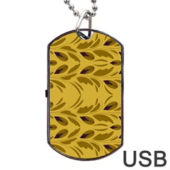 Folk Flowers Print Floral Pattern Ethnic Art Dog Tag Usb Flash (one Side) by Eskimos