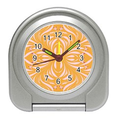 Folk Flowers Print Floral Pattern Ethnic Art Travel Alarm Clock by Eskimos