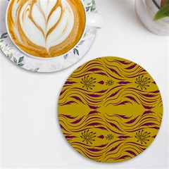  Folk Flowers Print Floral Pattern Ethnic Art Uv Print Round Tile Coaster