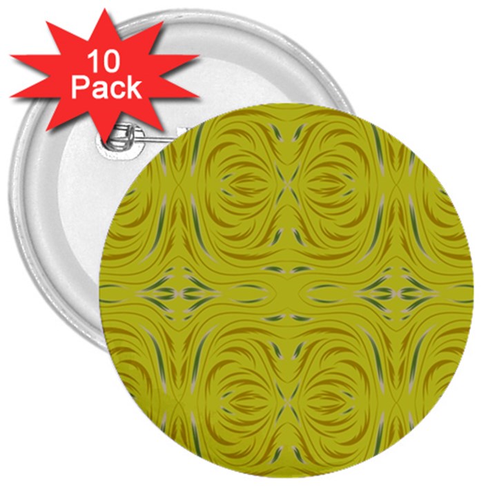 Folk flowers print Floral pattern Ethnic art 3  Buttons (10 pack) 