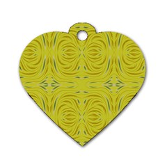 Folk Flowers Print Floral Pattern Ethnic Art Dog Tag Heart (one Side) by Eskimos