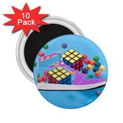 Floating-cubes-on-blue Backgrounderaser 20220422 203144521 Backgrounderaser 20220422 203216276 2 25  Magnets (10 Pack)  by marthatravis1968