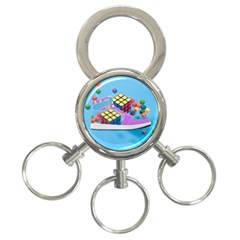 Floating-cubes-on-blue Backgrounderaser 20220422 203144521 Backgrounderaser 20220422 203216276 3-ring Key Chain by marthatravis1968