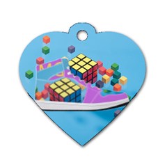 Floating-cubes-on-blue Backgrounderaser 20220422 203144521 Backgrounderaser 20220422 203216276 Dog Tag Heart (two Sides) by marthatravis1968