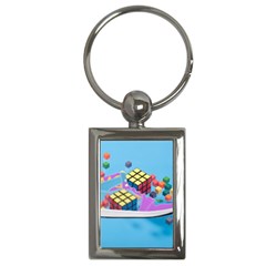 Floating-cubes-on-blue Backgrounderaser 20220422 203144521 Backgrounderaser 20220422 203216276 Key Chain (rectangle) by marthatravis1968