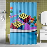 Floating-cubes-on-blue Backgrounderaser 20220422 203144521 Backgrounderaser 20220422 203216276 Shower Curtain 48  x 72  (Small)  Curtain(48  X 72 ) - 42.18 x64.8  Curtain(48  X 72 )