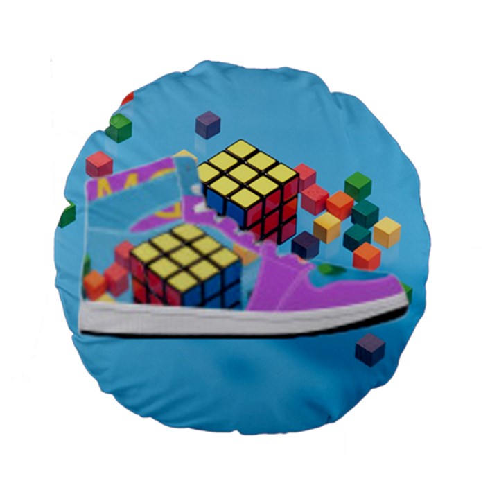 Floating-cubes-on-blue Backgrounderaser 20220422 203144521 Backgrounderaser 20220422 203216276 Standard 15  Premium Round Cushions