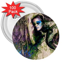 My Mucha Moment 3  Buttons (100 Pack)  by MRNStudios