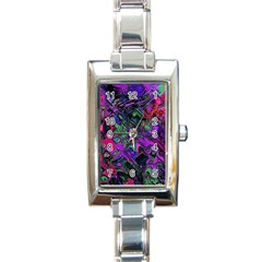 Neon Aquarium Rectangle Italian Charm Watch by MRNStudios