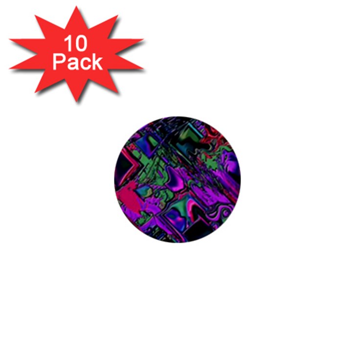 Neon Aquarium 1  Mini Buttons (10 pack) 