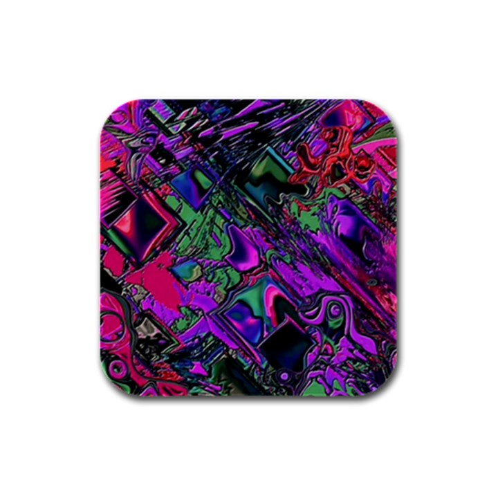 Neon Aquarium Rubber Square Coaster (4 pack)