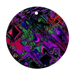 Neon Aquarium Round Ornament (two Sides) by MRNStudios