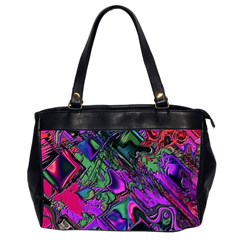 Neon Aquarium Oversize Office Handbag (2 Sides) by MRNStudios