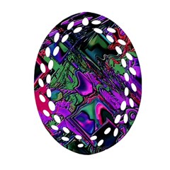 Neon Aquarium Oval Filigree Ornament (two Sides) by MRNStudios