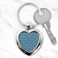 Cartoon Sketchy Helicopter Drawing Motif Pattern Key Chain (heart) by dflcprintsclothing