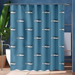 Cartoon Sketchy Helicopter Drawing Motif Pattern Shower Curtain 60  x 72  (Medium)  60 x72  Curtain