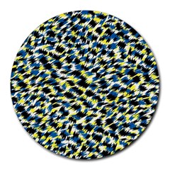 Digital Animal  Print Round Mousepads by Sparkle