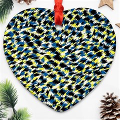 Digital Animal  Print Ornament (heart) by Sparkle