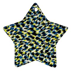 Digital Animal  Print Ornament (star) by Sparkle