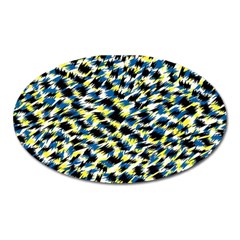 Digital Animal  Print Oval Magnet by Sparkle