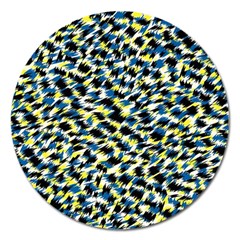 Digital Animal  Print Magnet 5  (round) by Sparkle