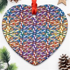 Colorful Flowers Ornament (heart) by Sparkle