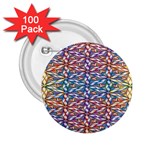 Colorful Flowers 2.25  Buttons (100 pack)  Front