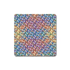 Colorful Flowers Square Magnet by Sparkle