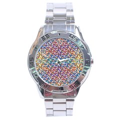 Colorful Flowers Stainless Steel Analogue Watch by Sparkle