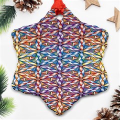 Colorful Flowers Snowflake Ornament (two Sides) by Sparkle