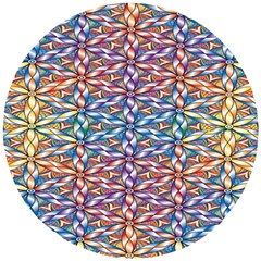 Colorful Flowers Wooden Puzzle Round by Sparkle