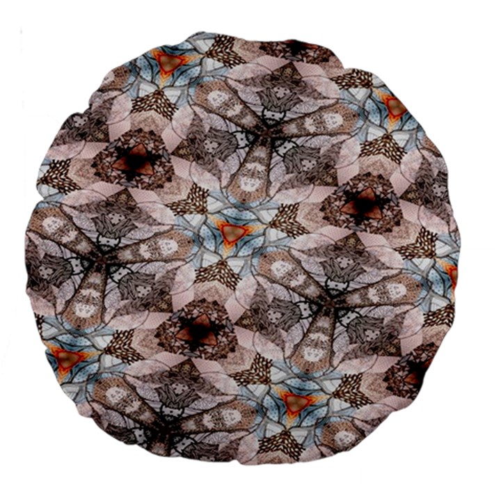 Digital Illusion Large 18  Premium Round Cushions