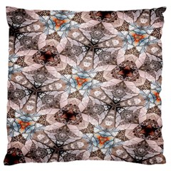 Digital Illusion Large Flano Cushion Case (one Side) by Sparkle