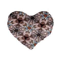 Digital Illusion Standard 16  Premium Flano Heart Shape Cushions by Sparkle