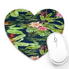 Flowers Pattern Heart Mousepads by Sparkle