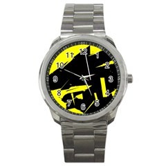 Abstract Pattern Sport Metal Watch by Sparkle