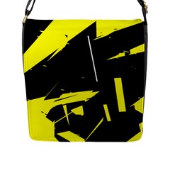 Abstract Pattern Flap Closure Messenger Bag (l) by Sparkle