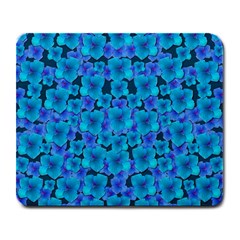 Blue In Bloom On Fauna A Joy For The Soul Decorative Large Mousepads by pepitasart