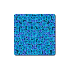 Blue In Bloom On Fauna A Joy For The Soul Decorative Square Magnet