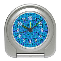 Blue In Bloom On Fauna A Joy For The Soul Decorative Travel Alarm Clock by pepitasart