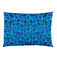 Blue In Bloom On Fauna A Joy For The Soul Decorative Pillow Case (two Sides) by pepitasart