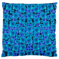 Blue In Bloom On Fauna A Joy For The Soul Decorative Large Cushion Case (two Sides)