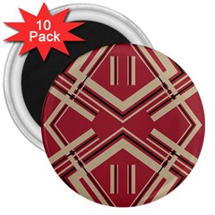 Abstract Pattern Geometric Backgrounds   3  Magnets (10 Pack)  by Eskimos